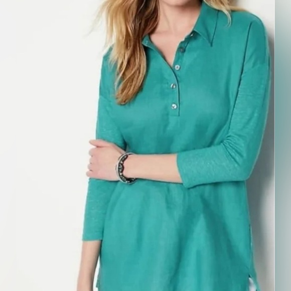 J. Jill 100% Linen Tunic Top - Picture 9 of 11